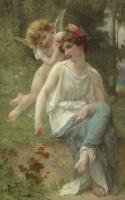 Guillaume Seignac - Cupid adorning a young maiden
